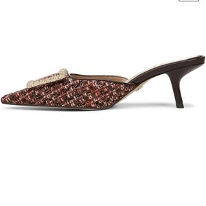 Sam Edelman BRIT COFFEE BOUCLE Mule Slide Heel 71/2 M EUC